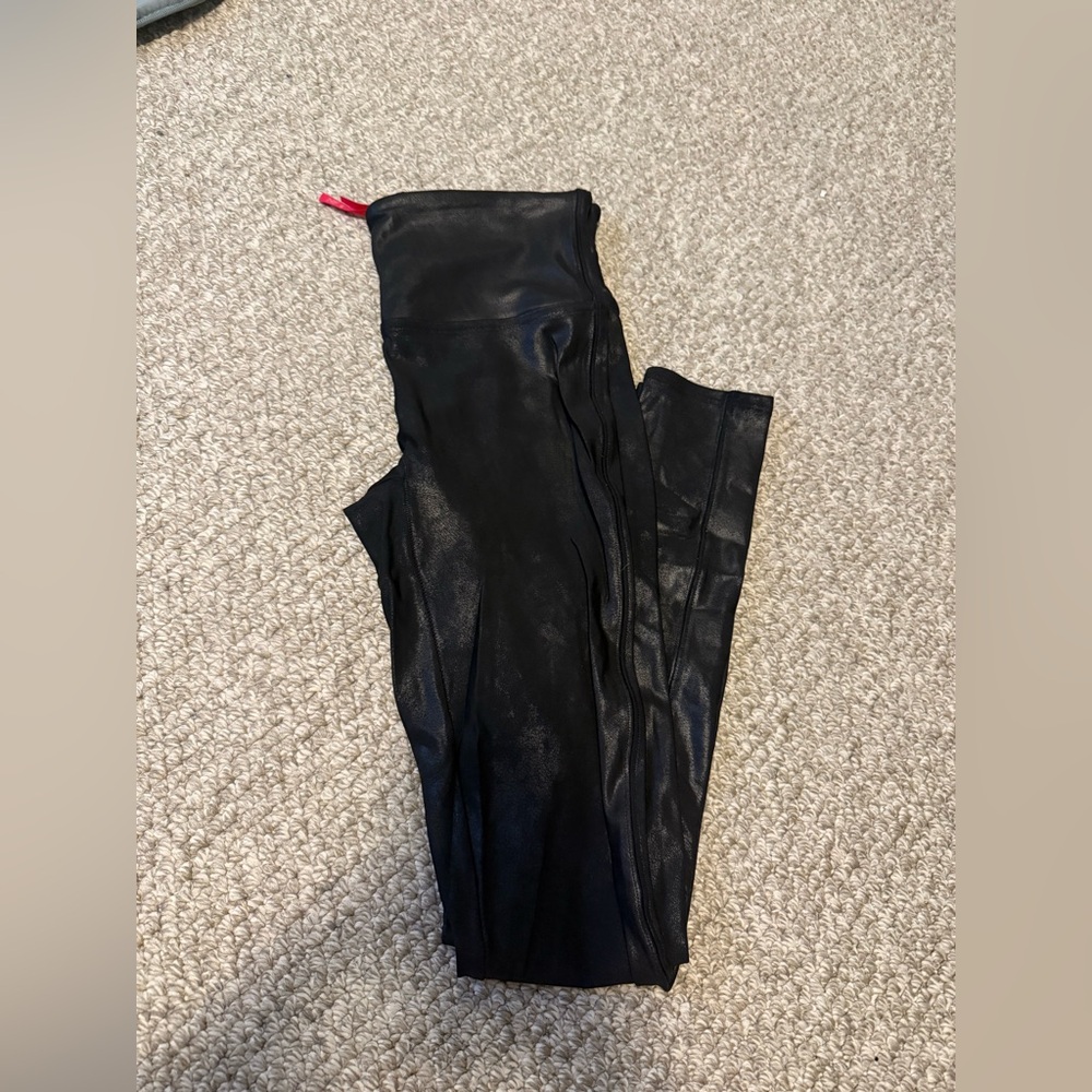 SPANX Shiny Black Leggings